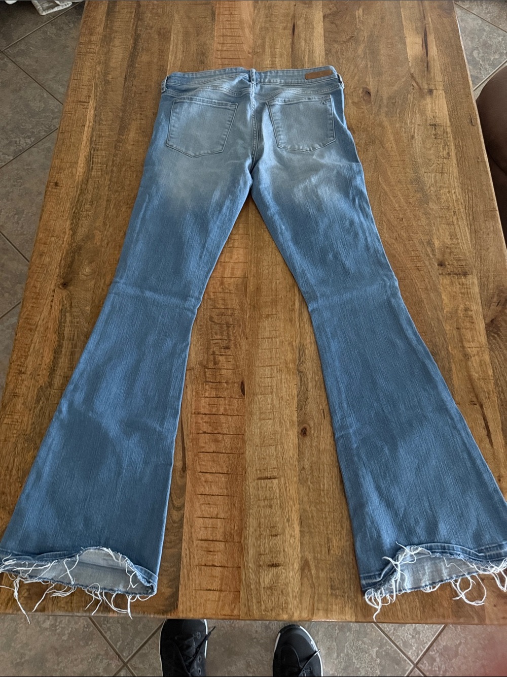 Articles Of Society Distressed Light Blue Flare Jeans